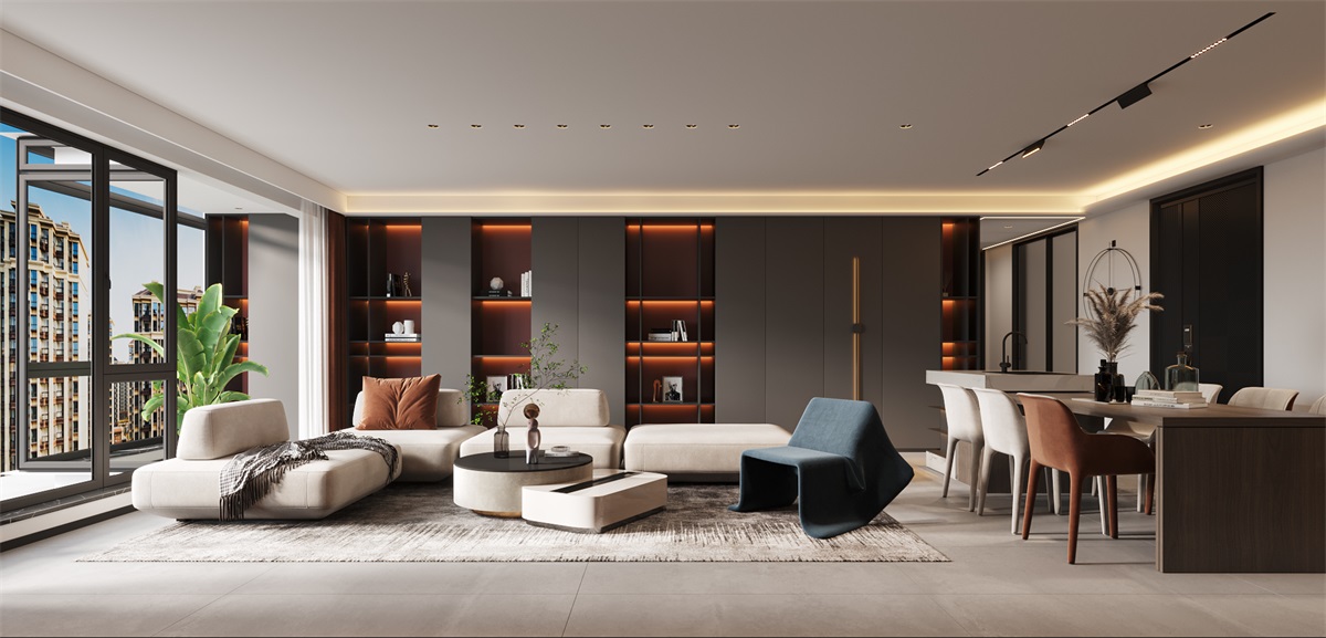 天山熙湖160平米現(xiàn)代簡約風格效果圖 天山熙湖160平米現(xiàn)代簡約風格效果圖