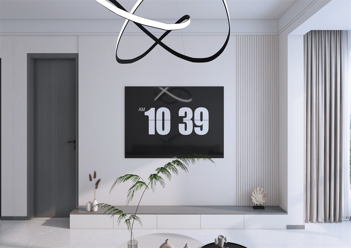 攬秀苑110㎡ | 小戶型裝修模板來了！現(xiàn)代簡約風(fēng)+黑白灰百看不膩