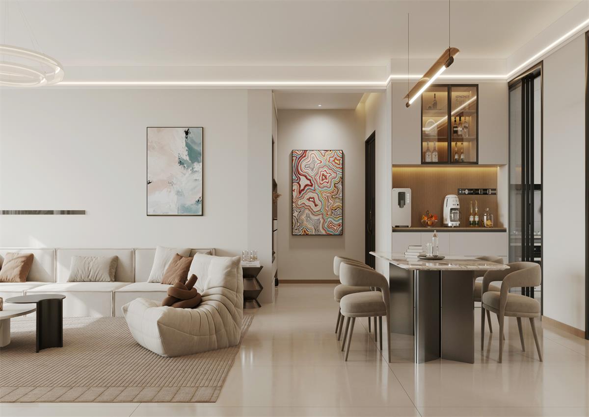 玉庭華府142㎡ | 給喧囂世界按下暫停鍵，現(xiàn)代簡(jiǎn)約風(fēng)的松弛感誰(shuí)能拒絕！