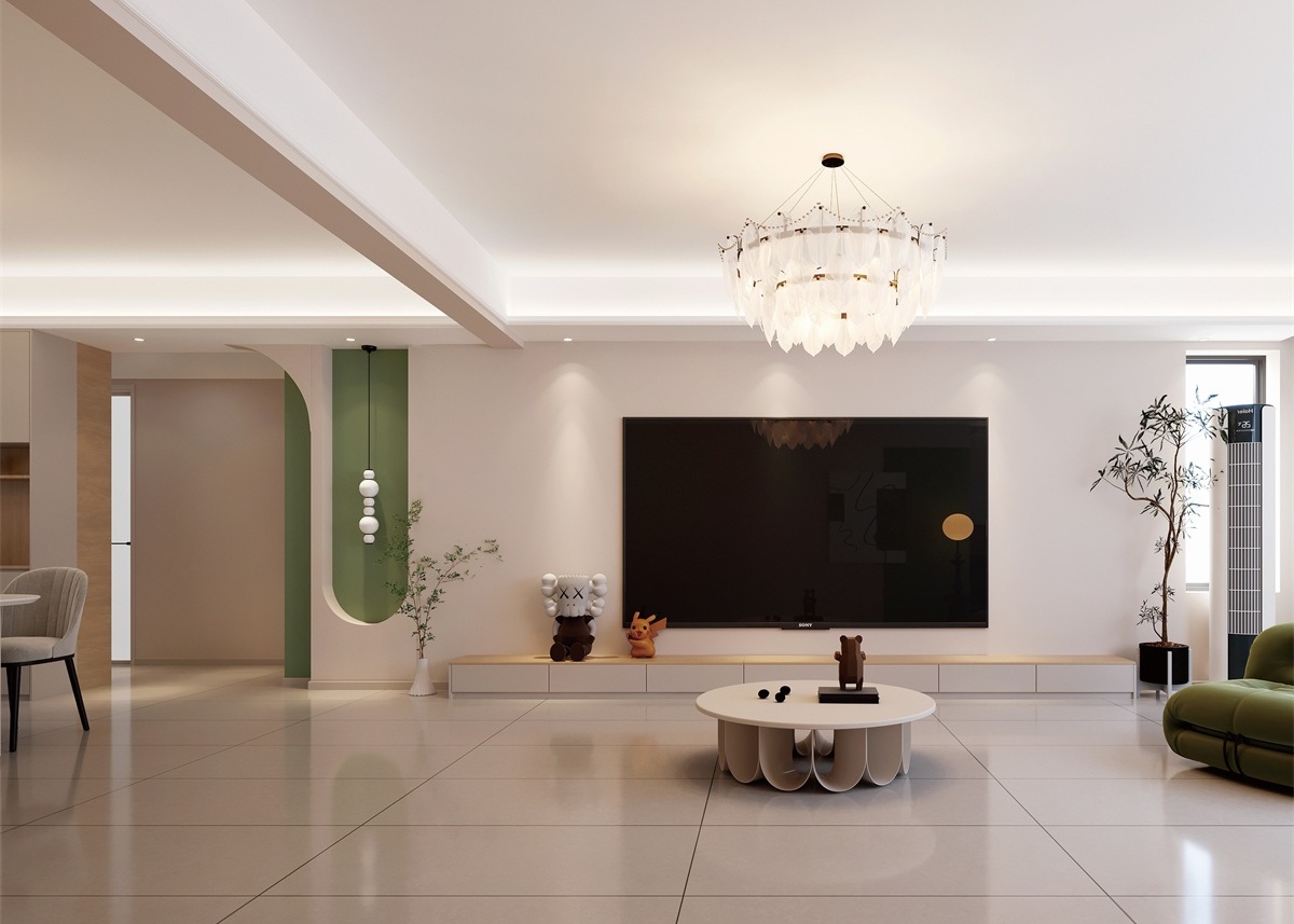 中海河山郡 | 133㎡輕法式浪漫，『奶油白+薄荷綠』美的剛剛好！