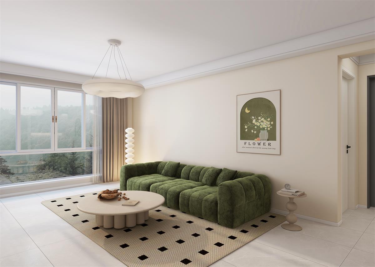 泰雲(yún)庭116㎡ | 奶油白+橄欖綠打造的輕法式小家，清新又自然！